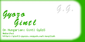 gyozo gintl business card
