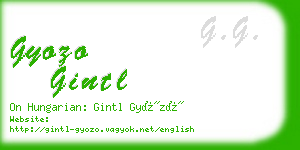 gyozo gintl business card